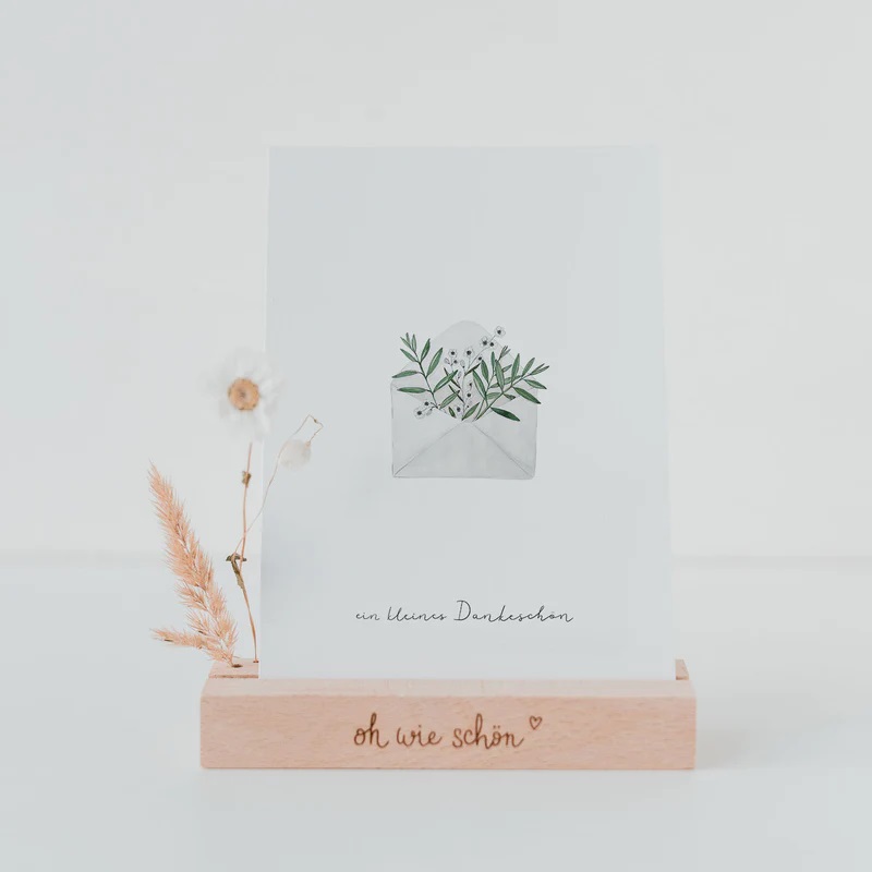 Aquarellkarte Blumenumschlag