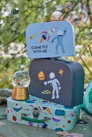 Kids Cardboard Suitcase with Space Print 