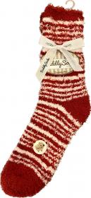 COSY LIFE extra cuddly socks rosso-white 