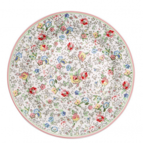 Stoneware Plate Vivianne white 